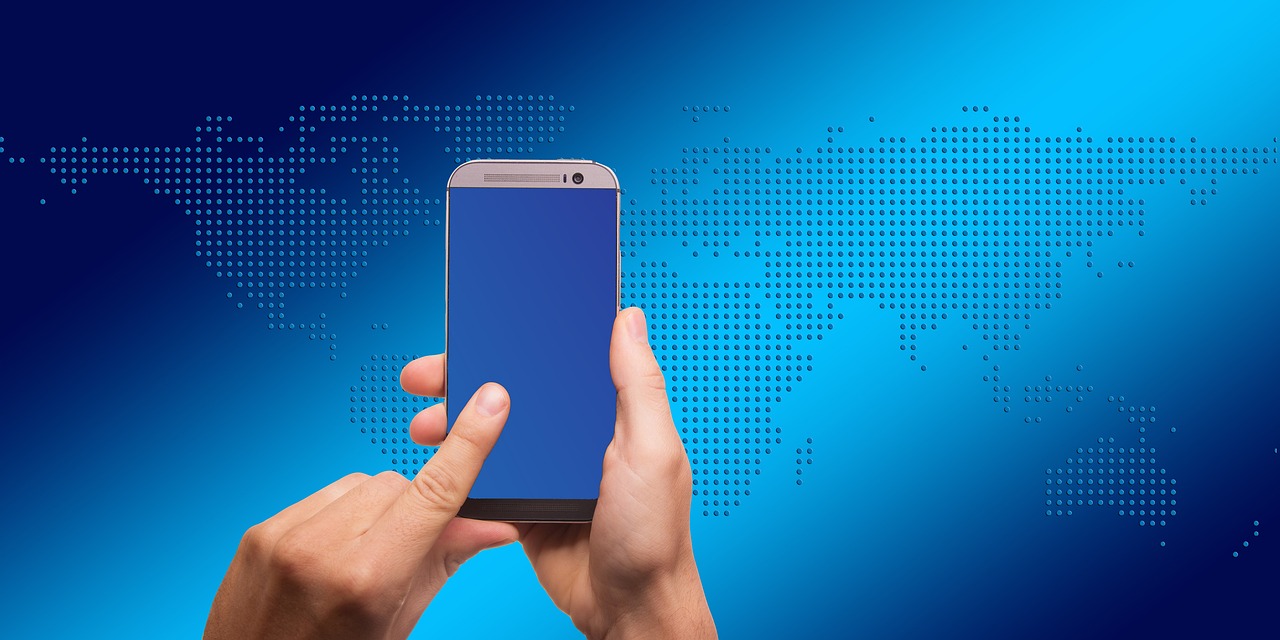 Map displayed on a smartphone